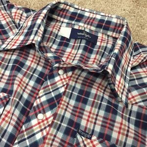 Vintage Wranglers plaid dress shirt